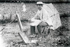 Guy Rose in Giverny, c.1890; Courtesy of The Rose Family Archives and The Irvine Museum